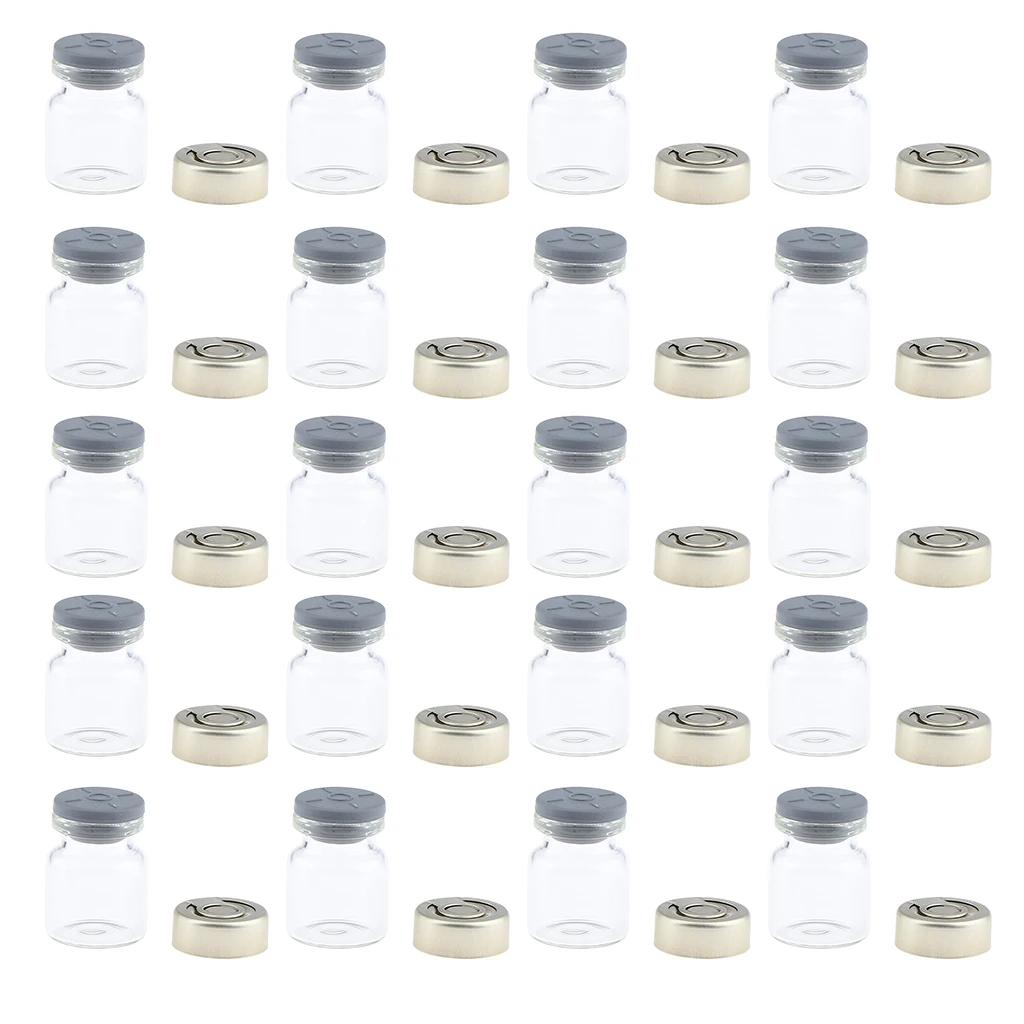 

20 Pieces Empty Sealed Sterile Glass Bottles 3ml / 5ml / 10ml for