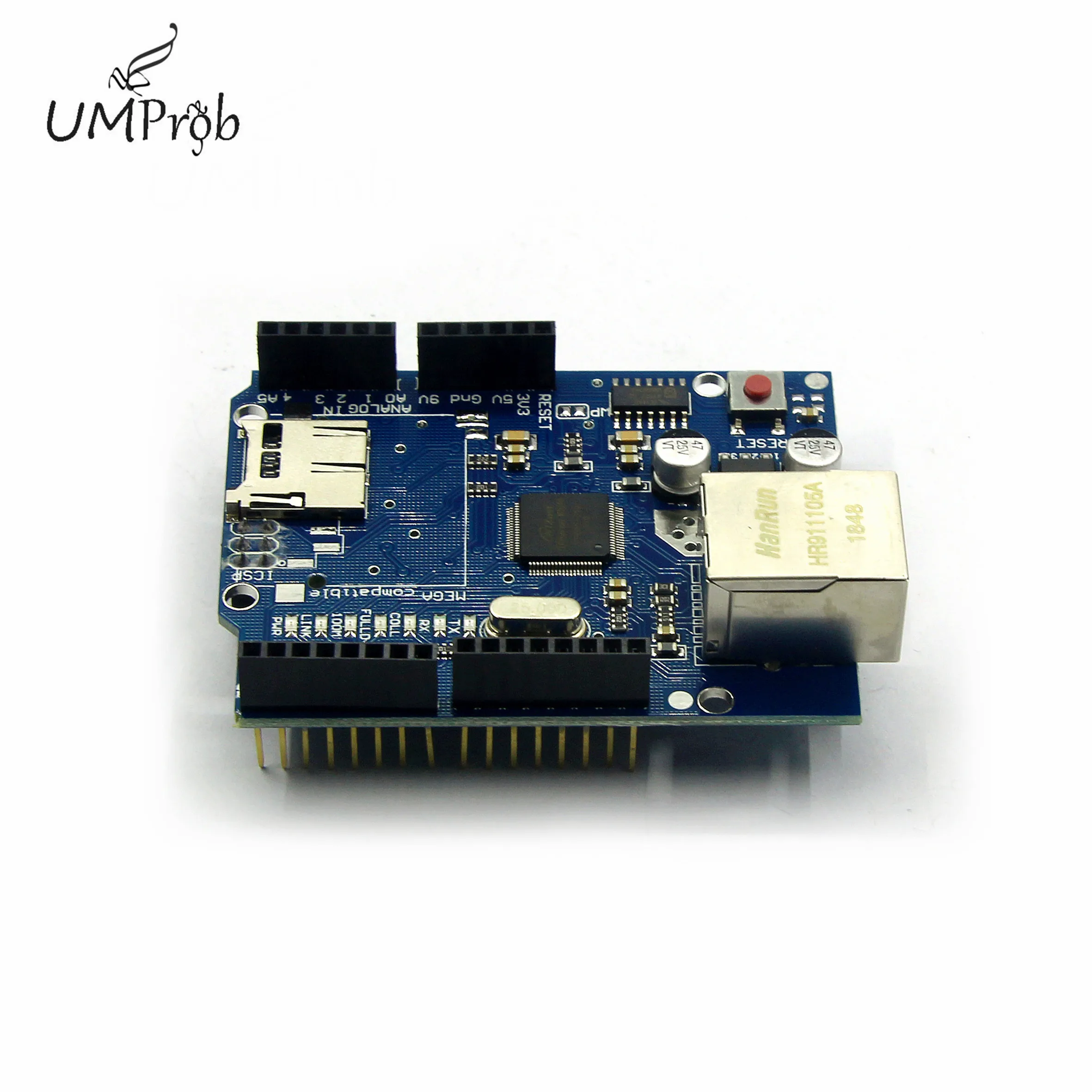 Щит Ethernet W5100 Для arduino Mega 2560 UNO R3 макетная плата|Интегральные схемы| |