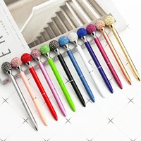 luxury creative multi color diamond ball advertising marker office stationery rotating metal pen student gift ballpoint pen