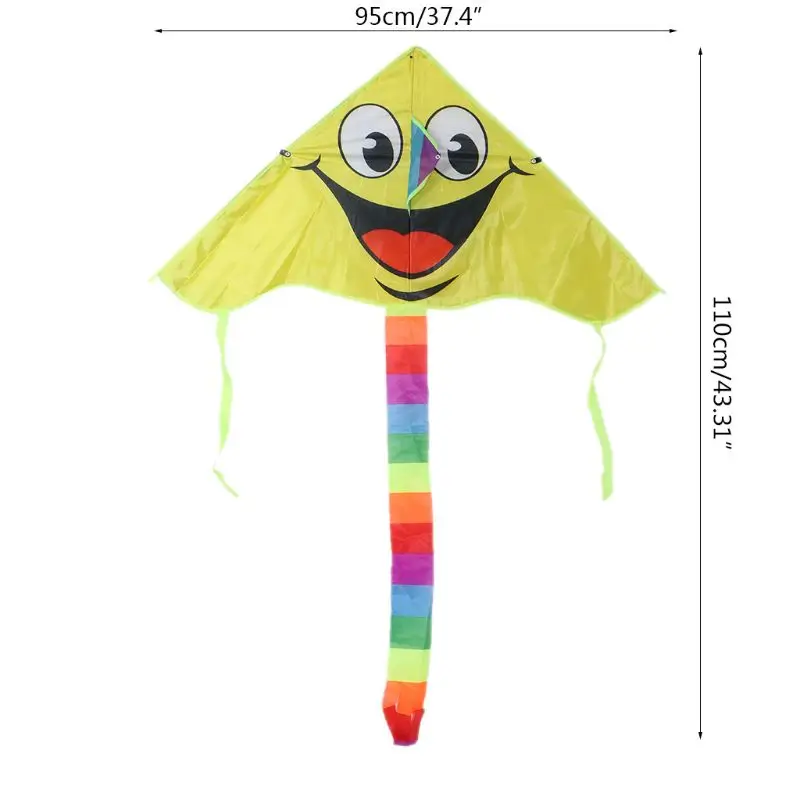 

Cartoon Smiling Face flying kite for children Outdoor Sports Smiley Animation Flying Fun Sports For Kids