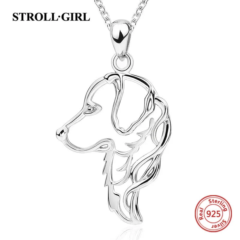 Strollgirl, Стерлинговое Серебро, 925, милые животные, собака, домашнее животное, ожерелья и подвески для женщин, модное ювелирное изделие для женщин, подарок