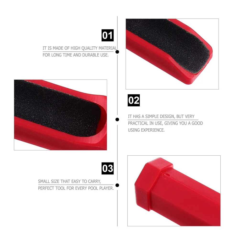 

2Pcs Billiard Cue Shaper Burnisher File Billiard Cue Tip Repair Tool (Red)
