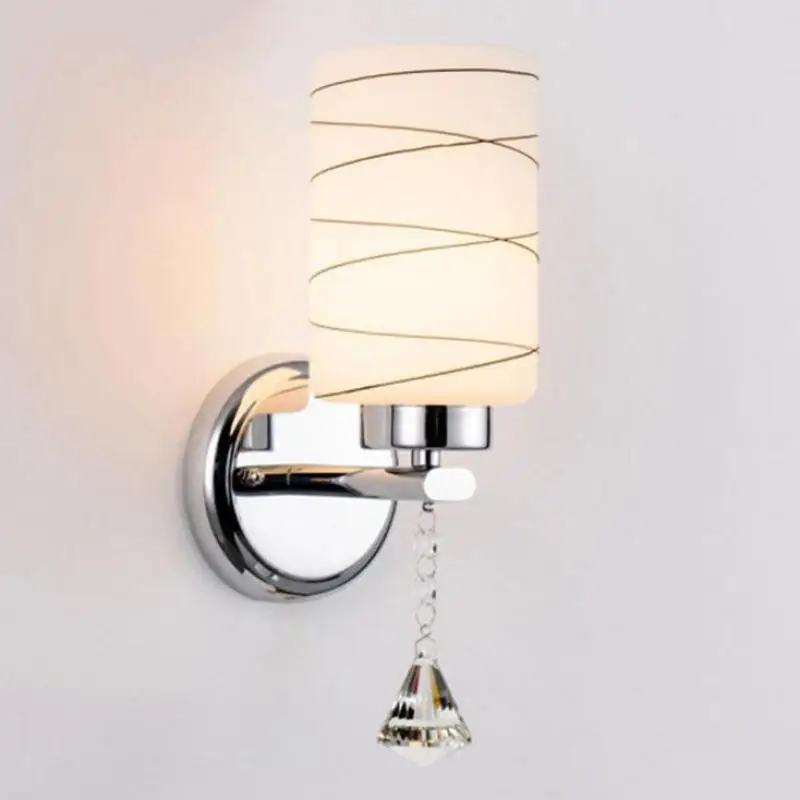 Стеклянный настенный светильник s образное бра лампа с вертикальной аппликацией