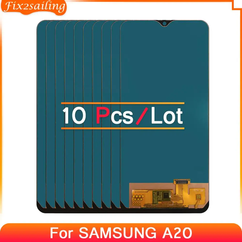 10 шт. ЖК-дисплей для Samsung A20 A205 A205F сенсорный экран дигитайзер сборка A205/DS A205FD A205A |