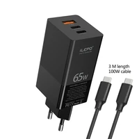 ilepo 65w gan charger for laptop iphone 12 pro macbook pro ipad kindle hub usb c fast charger qc 4 0 3 0 pd3 0 pocket charger