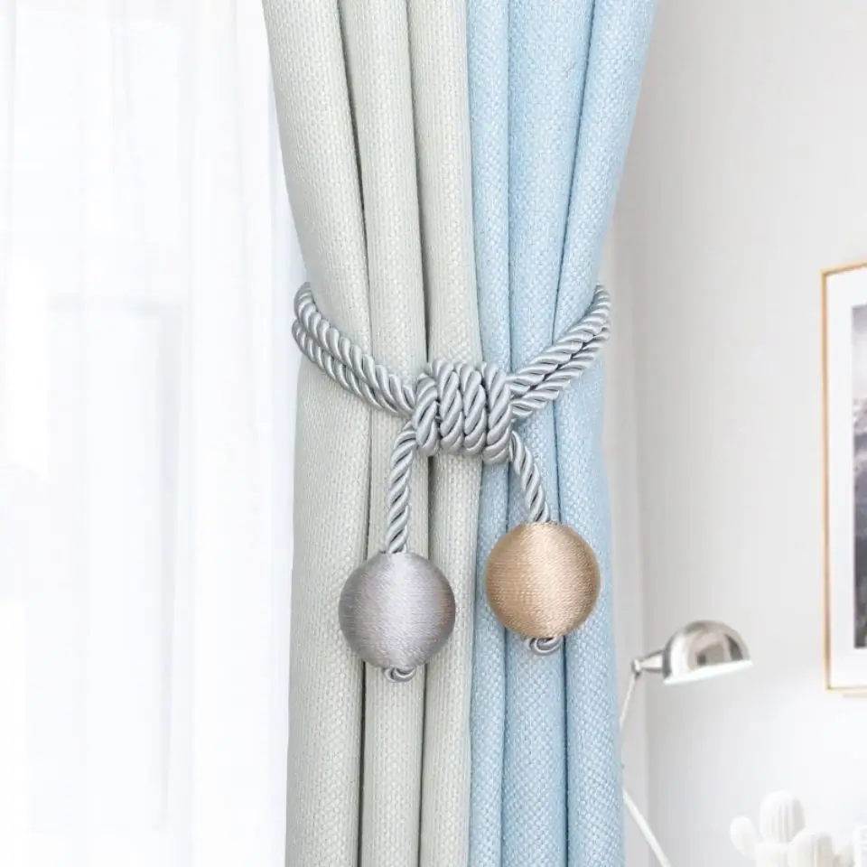 Новые модные застежки для штор плюшевые подвесные ремни веревки занавески