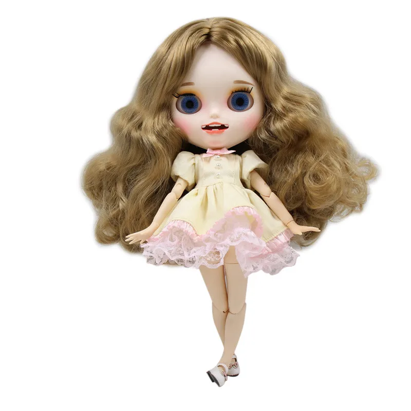 Ледяная кукла DBS Blyth 1/6 bjd белая кожа сустав тело золотые волосы матовое лицо