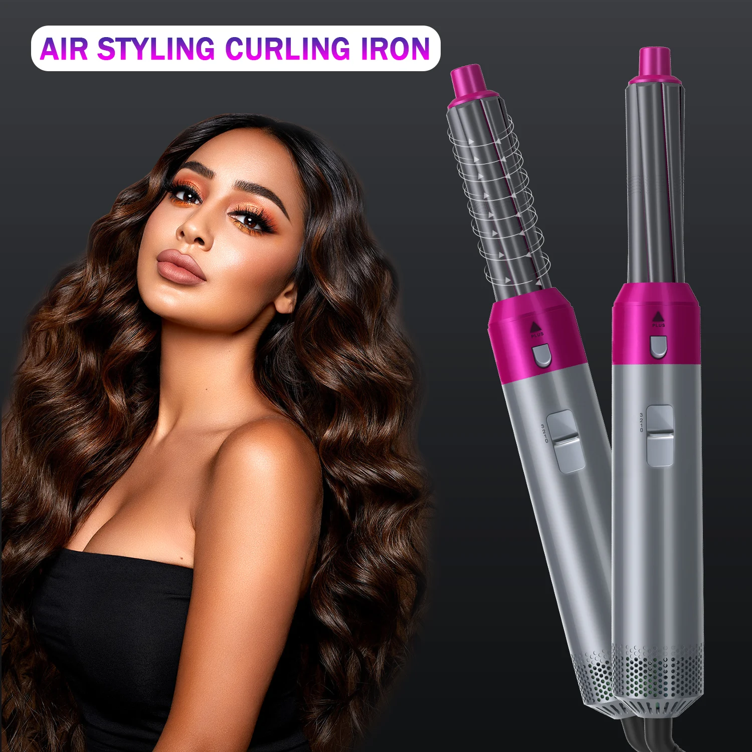

Electric Hair Dryer Blow Dryer Hair Curling Iron Rotating Brush Hairdryer Hairstyling Tools Professional 5 In 1 hot-air brush