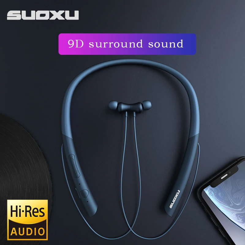 Наушники Беспроводной гарнитура bluetooth шеи Стиль Магнитный 5 0 In ear/полу in ear