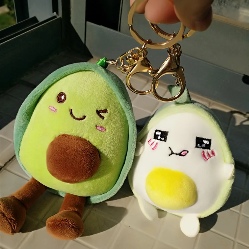 Kawaii брелок плюшевый мультфильм авокадо игрушки Фруктовые Куклы куклы сумка