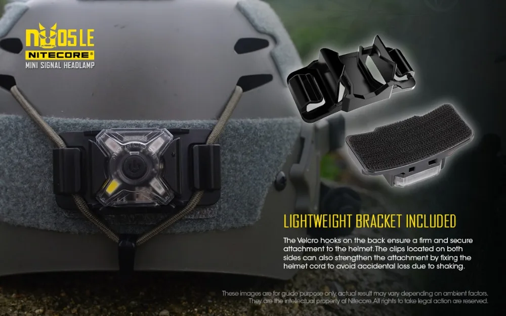 NITECORE NU05LE мини сигнальная фара 4* красный зеленый синий белый светодиоды usb зарядка налобный фонарь встроенный литий-ионный аккумулятор
