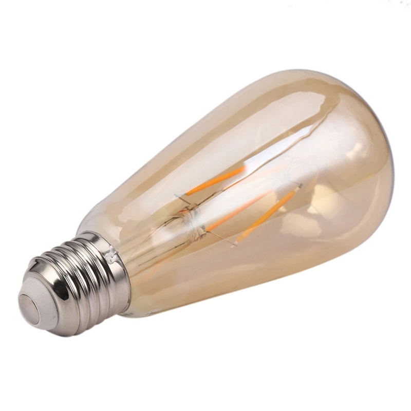 

2 Pcs Dimmable E27 Retro Vintage Filament ST64 COB LED Bulb Light Lamp Voltage 220V, 4W & 8W