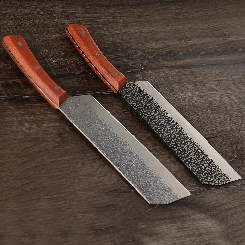 XYj 8-дюймовый измельчитель Nakiri кухонный нож кованый ручной работы полный тан