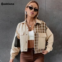 women autumn corduroy jackets 2021 single breasted tops outerwear pockets design coats slim fitted jacket sexy femme clothing