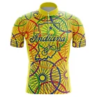Велосипедная рубашка HIRBGOD, желтая, с принтом в виде колеса, с коротким рукавом, для велоспорта, Влагоотводящая, 2020