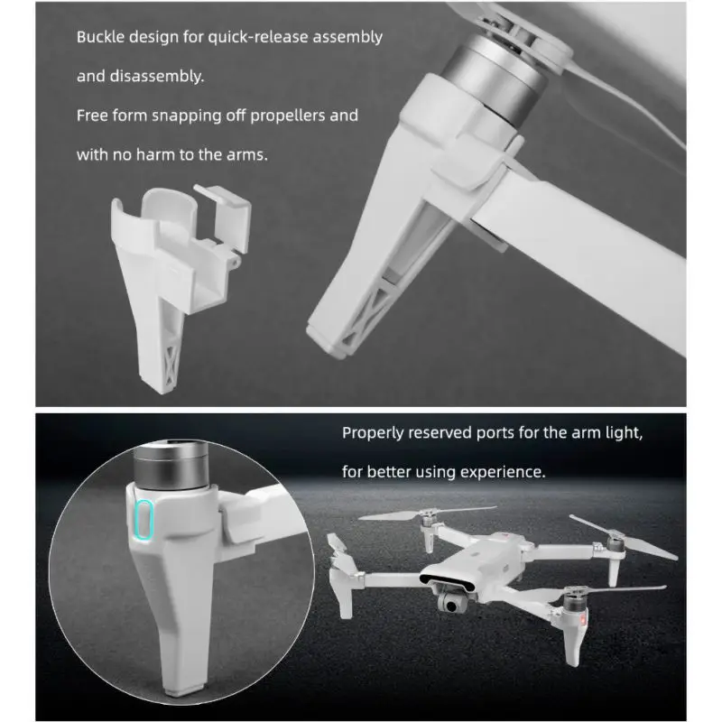 1 пара шасси усиленная посадка для ног Поддержка камеры Gimbal защита штатива