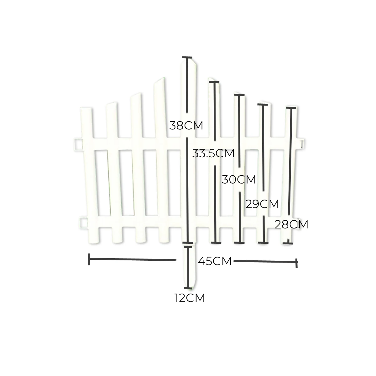 

12/24pcs Plastic Fence Courtyard Indoor Garden Fence Kindergarten Flower Garden Vegetable Small Fence Christmas Decoration