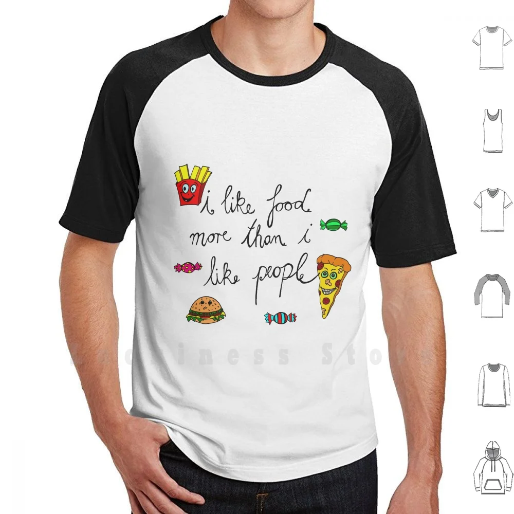 

Мне больше нравится еда, чем мне нравится, футболка большого размера из 100% хлопка. Мне больше нравится еда, чем мне нравятся люди, которые едя...
