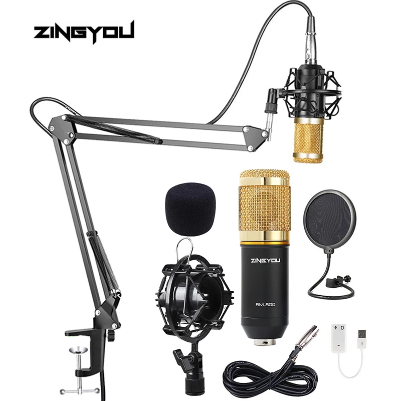 

Профессиональный кардиоидный микрофон bm 800, Студийный микрофон для записи голоса, конденсаторный микрофон bm800 для караоке