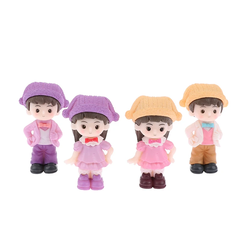 

2 шт./пара Sweety Lovers парные фигурки Miniatures Сказочный Садовый Гном моховые террариумы Resin Crafts Home Decoration