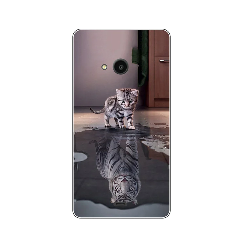 Милый чехол с рисунком животного кота для Nokia Lumia 535 1089 1090 540 рельефный мультяшный