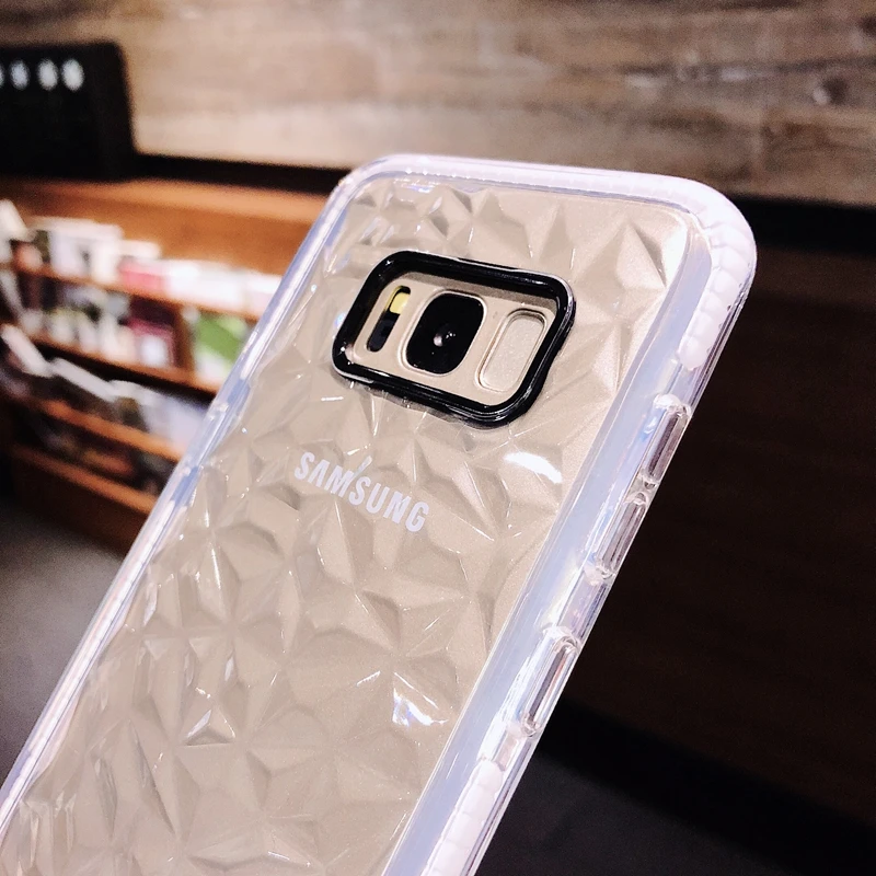 Двухслойный противоударный Прозрачный чехол для Samsung Galaxy S10 S8 S9 Plus S10e Note 9
