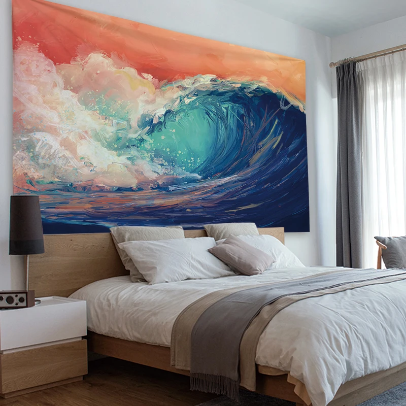 

Простой креативный хлопковый гобелен в скандинавском стиле ручной работы, украшение для спальни, салонный настенный гобелен, гобелен Tapiz ...