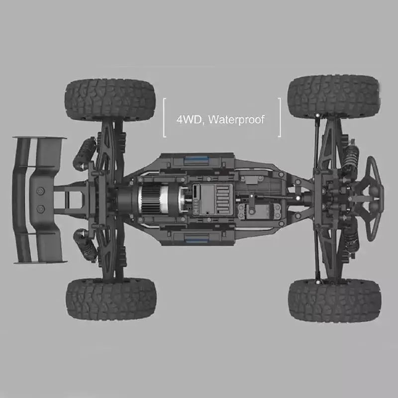 Автомобиль багги HBX 12891 1/12 4WD 2 4G водонепроницаемый с светодиодный ционным