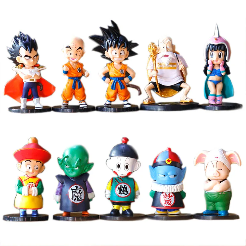 

Dragon Ball Doll Childhood Goku Pilaf Chiaotzu Master Roshi Figure Decoration Anime Classic Gift Action Figure Toys For Children