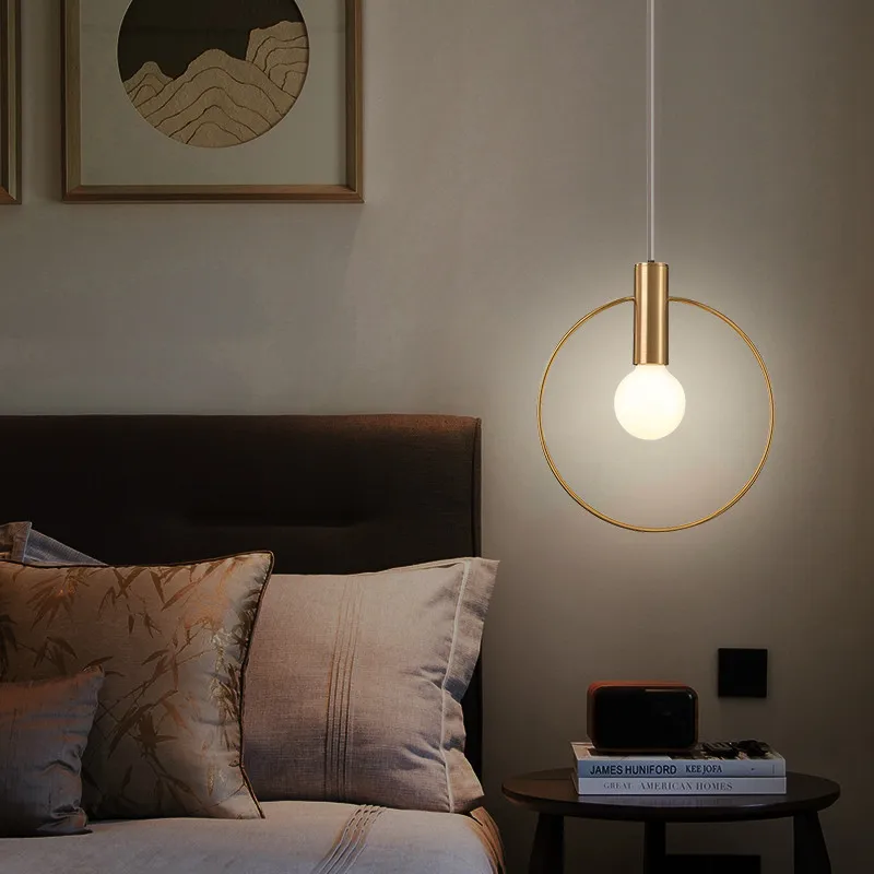 Simple pendant light Vintage retro LED indoor lamp ball gold modern coffe vintage bar shop living decoration hanging AC110-265v