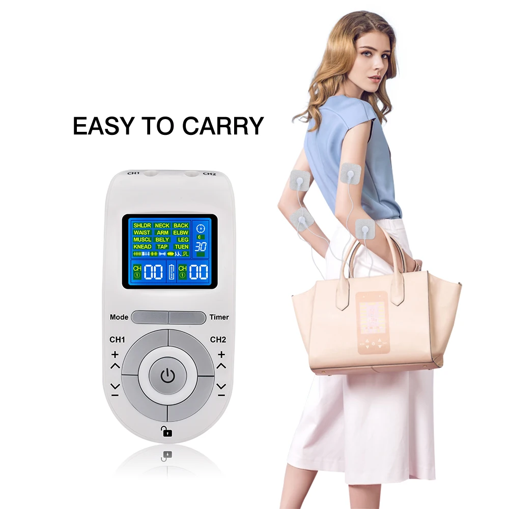 15 Modes TENS EMS Massager Digital Electric Muscle Stimulator Pulse Physiotherapy Pain Relieving 4 Electrode Pads massageado | Красота и