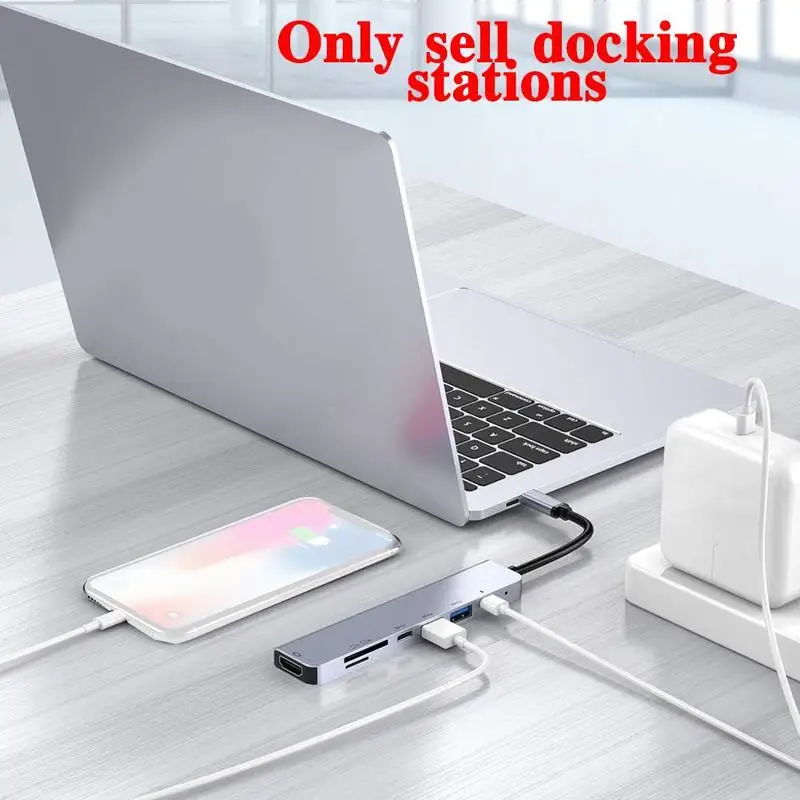 

7 In 1 Type-C Docking Station Pd Usb Hub Multi High HDMI-compatible For Lenovo Laptop Speed Carbon Pro Port Macbook
