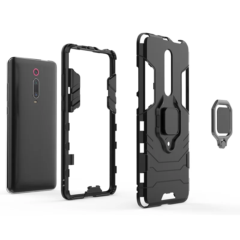 YueTuo броня кольцо на палец магнитный 3d автомобильный держатель чехол для xiaomi redmi k20