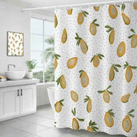 dunxdeco shower curtain bathroom waterproof cortinas modern fresh fruit papaya print polyester fabric ridea artistic decorating