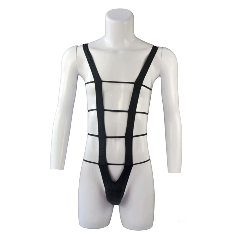 Сексуальное мужское нижнее белье боди трусики с вырезом комбинезоны стринги