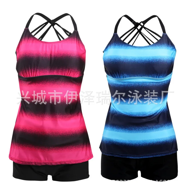 5XL традиционный купальник с постепенными изменениями и прямым углом женский