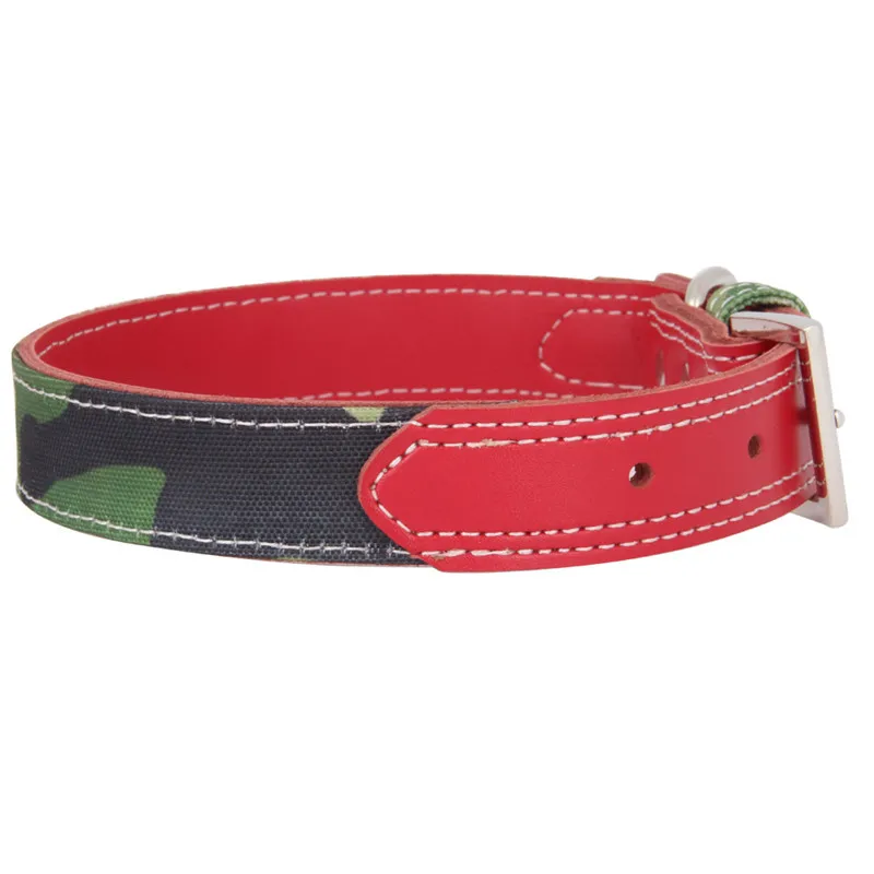 Камуфляжный ошейник для собак кожаное регулируемое ожерелье ошейника домашних