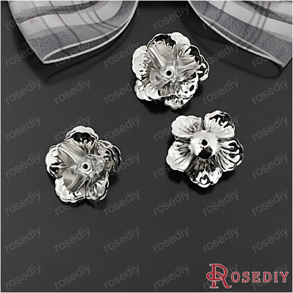 10 шт. колпачки для бусин в виде цветка камелии 21 х10 мм|bead caps|antique bronzecaps beads |