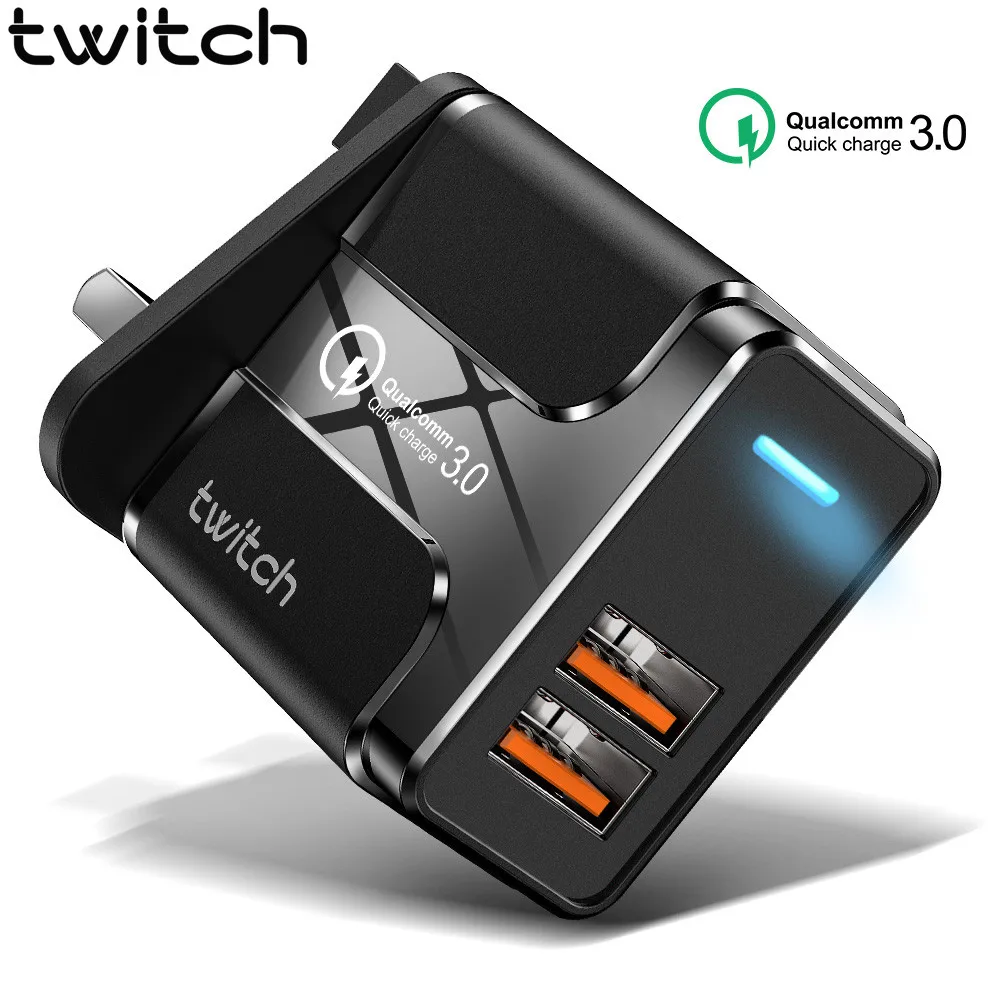 Зарядное устройство Twitch UK Quick Charge 3 0 USB QC3.0 QC быстрое зарядное с несколькими