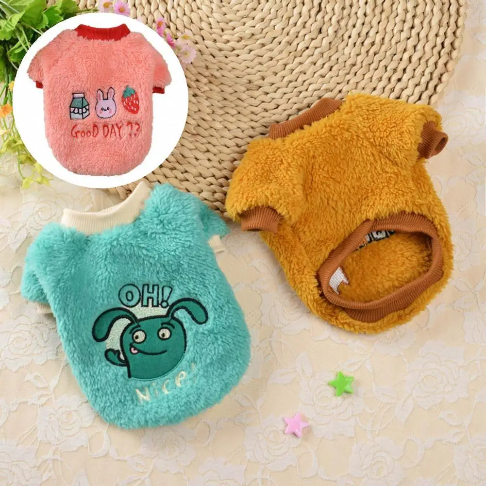 

Two-leg Pretty Pet Puppy Cats Warm Short Sleeve Shirt Outfit Easy-wearing Pet Pullover Adorable Pet Supplies
