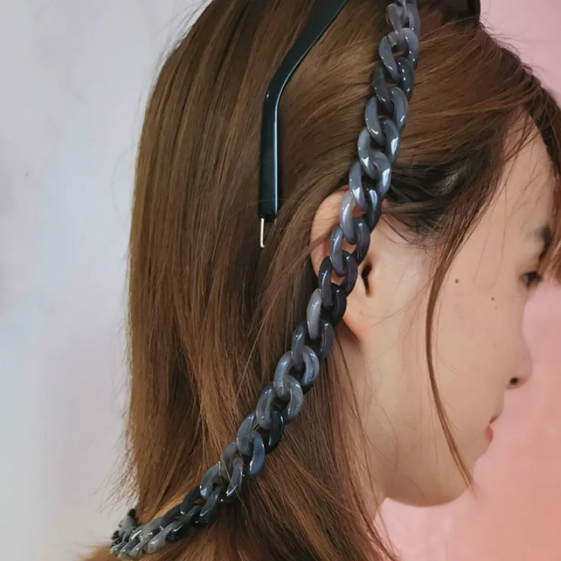 

2020 Fashion Women Resin Chic Eyeglass Chains Wide Acrylic Chains Anti-slip Eyewear Cord Holder Neck Strap Reading Glasses Rope