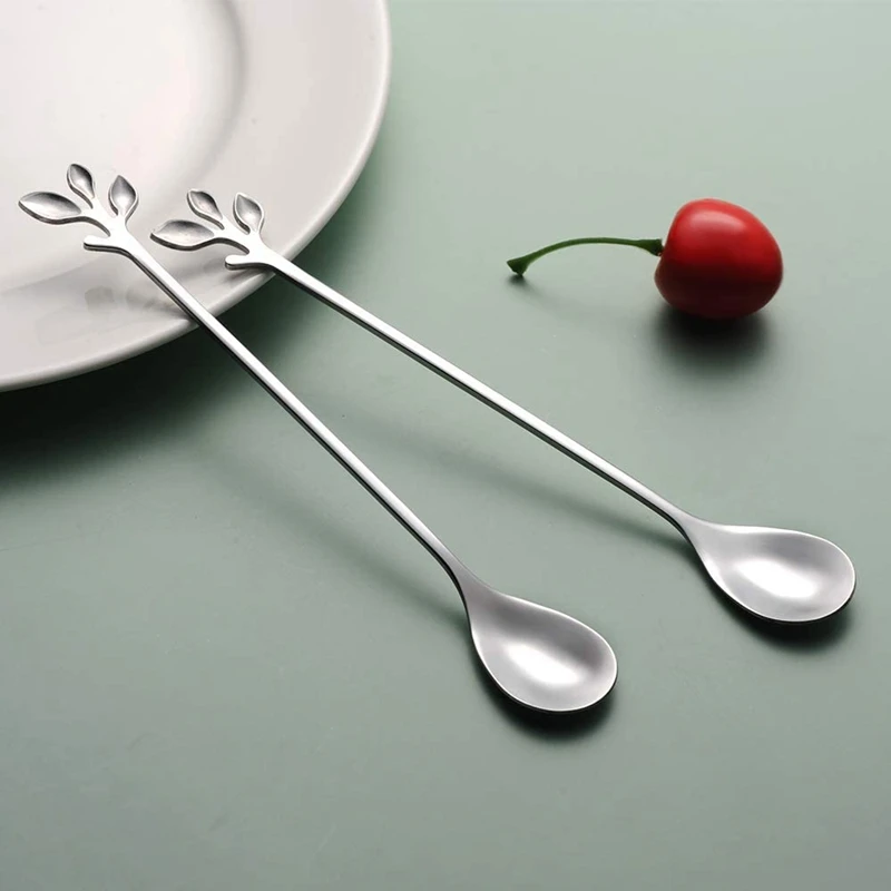 

Hot Coffee Spoon Set Teaspoons Creative Coffee Ice Cream Spoons Stainless Steel Mini Stirring Spoons