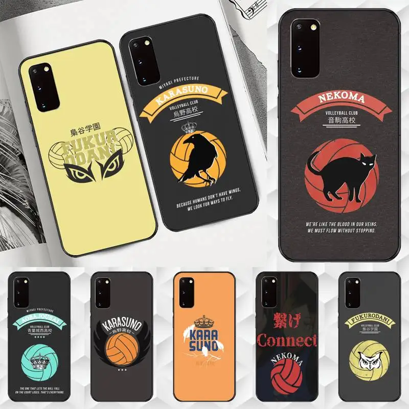 

Haikyuu Karasuno Nekoma Crest Phone Case For Xiaomi Mi11 Mi10 Mi9 Mi8 Mi6 5x 6x Note10 3 2 Pro MAX Plus 10t Lite Fundas Cover