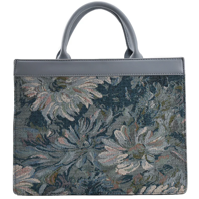 

Large-capacity bag women's bag summer hundred new fashion one-shoulder stiletto bag hand-held oil painting tote bag