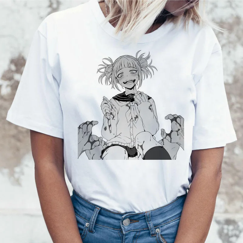 Футболка Himiko, мультяшная футболка Toga senpai, женская футболка waifu, женская футболка с надписью boku no hero Academy, футболка, футболка, harajuku, 90s - Цвет: 1724