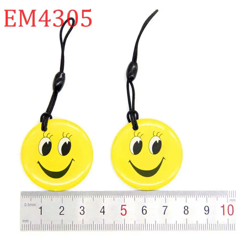 Идентификационный водонепроницаемый желтый брелок с улыбающимся лицом