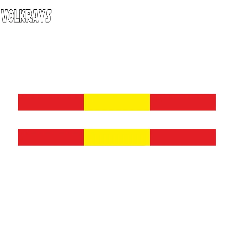 

Volkrays 2 X Personality Car Sticker Spanish Streak Bumper Flag Accessories Reflective Waterproof Sunscreen Vinyl Decal,2cm*12cm