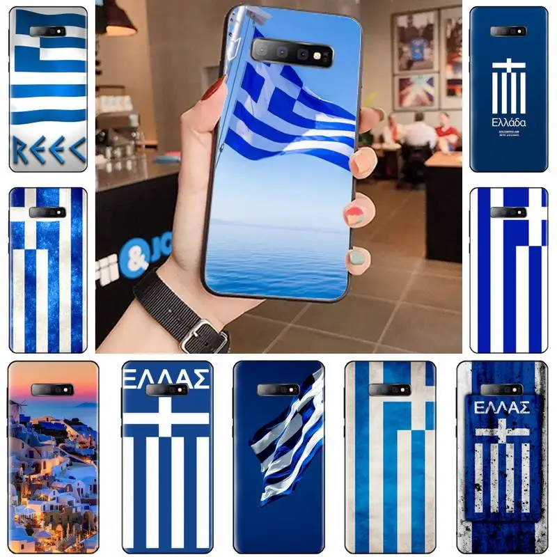 

Greece Greek National Flags Phone Case For Samsung Galaxy S5 S6 S7 S8 S9 S10 S10e S20 edge plus lite Cover Funda Shell
