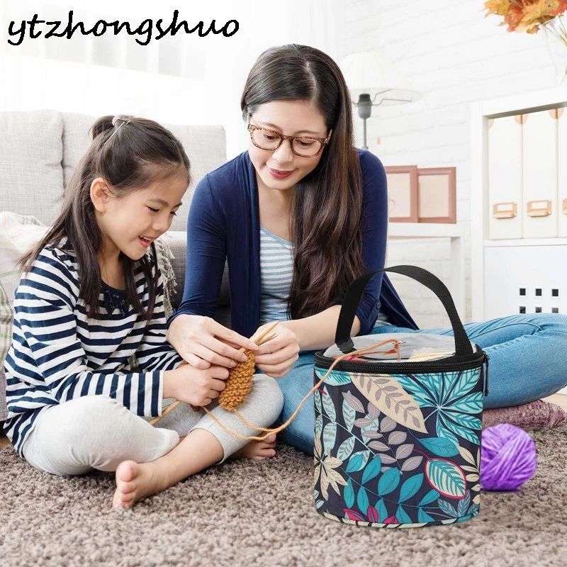 Новинка 2021 модная сумка для хранения пряжи круглые вязаные шерстяные сумки