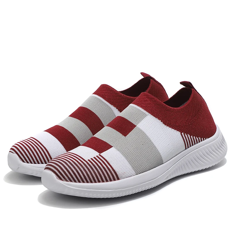 Moipheng 2019 женские кроссовки Вулканизированная обувь носок Летние слипоны на